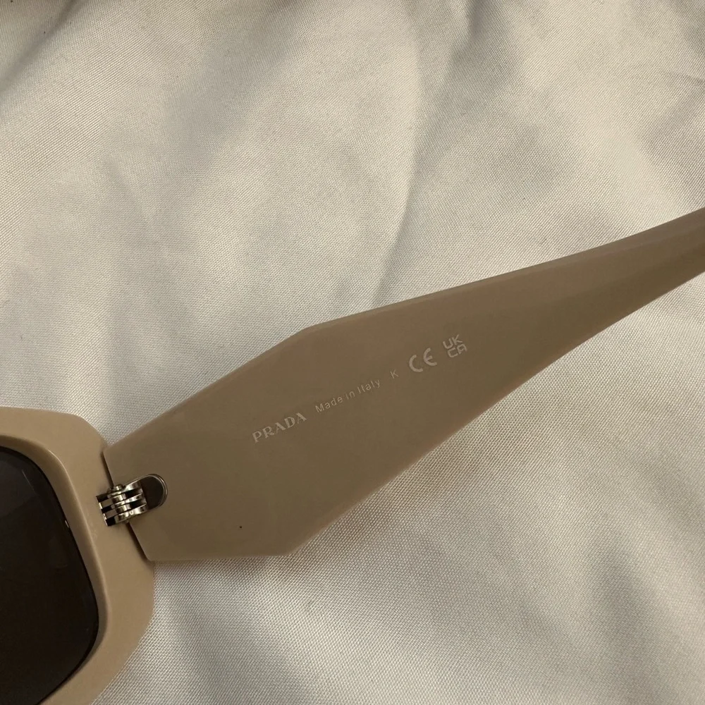 Prada Beige Rectangular Sunglasses - Picture 7 of 8